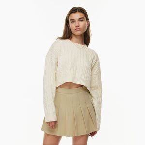 Aritzia Sunday Best Peggy Cropped Sweater White Size XS